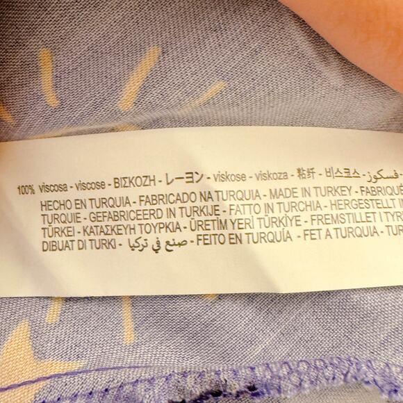 Zara Sun Moon Star Celestial Satin Silky Mini Slip Dress Purple Blogger Sz S NWT - Picture 11 of 12